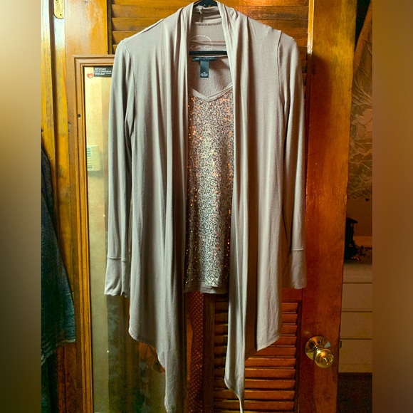INC 2 piece set size XS taupe color GUC - Picture 1 of 14